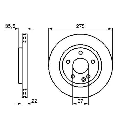 Brzdový kotúč 0 986 478 474 /BOSCH/ - obr. 4