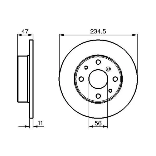 Brzdový kotúč 0 986 478 500 /BOSCH/