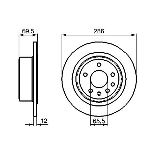 Brzdový kotúč 0 986 478 609 /BOSCH/ - obr. 4