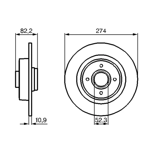Brzdový kotúč 0 986 479 108 /BOSCH/ - obr. 4