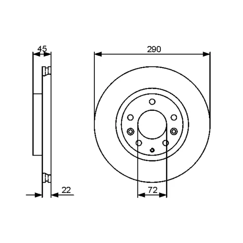 Brzdový kotúč 0 986 479 474 /BOSCH/ - obr. 1
