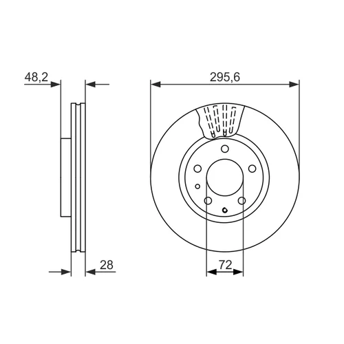 Brzdový kotúč 0 986 479 758 /BOSCH/ - obr. 1