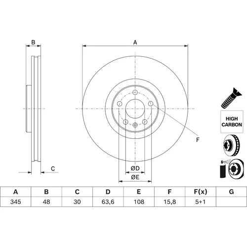 Brzdový kotúč 0 986 479 J42 /BOSCH/ - obr. 4
