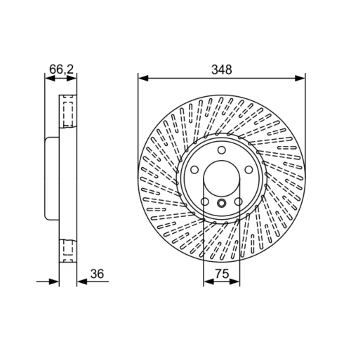 Brzdový kotúč 0 986 479 W19 /BOSCH/ - obr. 1