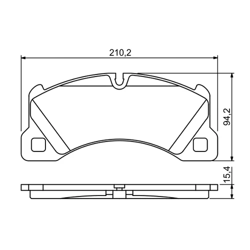 Sada brzdových platničiek kotúčovej brzdy 0 986 494 206 /BOSCH/ - obr. 4