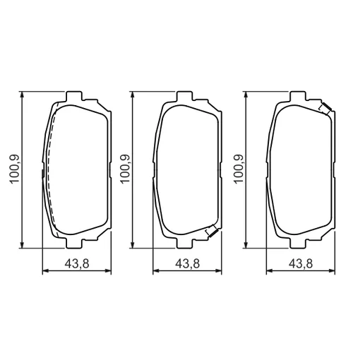 Sada brzdových platničiek kotúčovej brzdy 0 986 494 400 /BOSCH/ - obr. 6