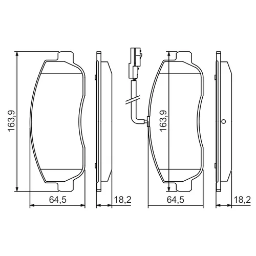 Sada brzdových platničiek kotúčovej brzdy 0 986 494 498 /BOSCH/ - obr. 4