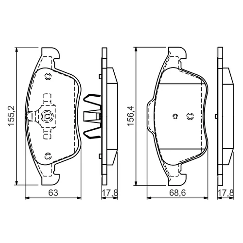 Sada brzdových platničiek kotúčovej brzdy 0 986 494 556 /BOSCH/ - obr. 4