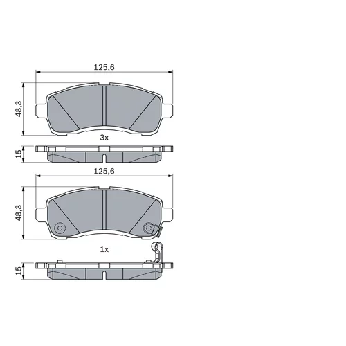 Sada brzdových platničiek kotúčovej brzdy 0 986 494 754 /BOSCH/ - obr. 4