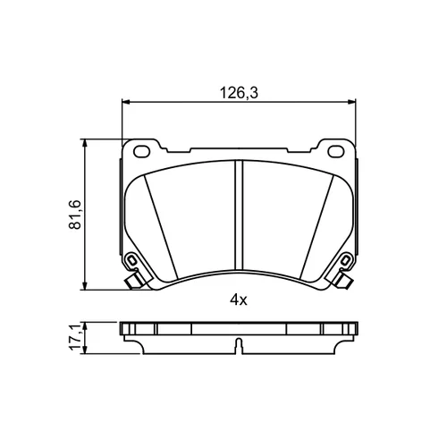 Sada brzdových platničiek kotúčovej brzdy 0 986 494 781 /BOSCH/ - obr. 6