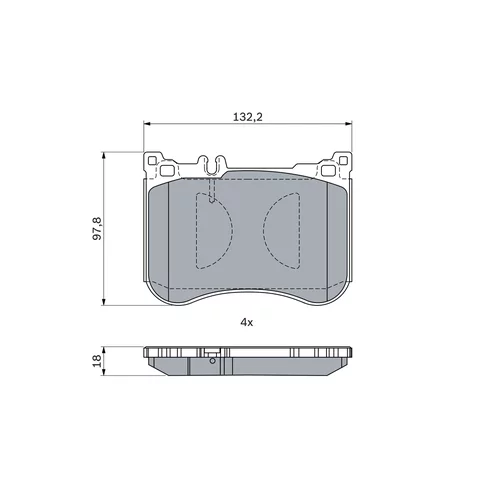 Sada brzdových platničiek kotúčovej brzdy 0 986 494 968 /BOSCH/ - obr. 6