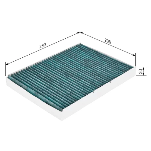Filter vnútorného priestoru 0 986 628 509 /BOSCH/ - obr. 4