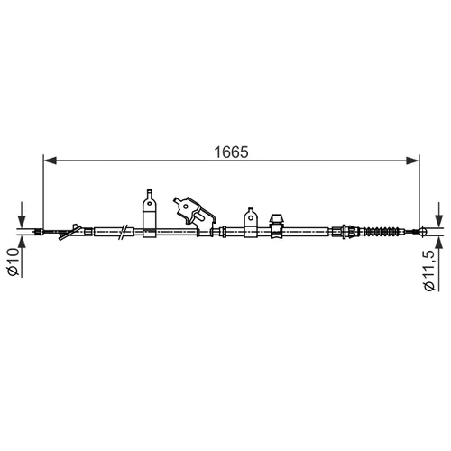 Ťažné lanko parkovacej brzdy BOSCH 1 987 482 440
