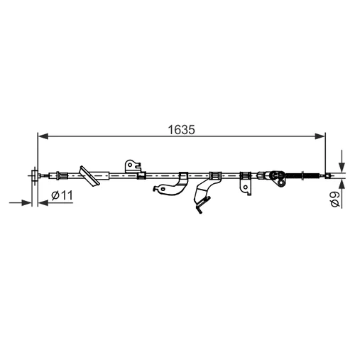 Ťažné lanko parkovacej brzdy 1 987 482 691 /BOSCH/ - obr. 4