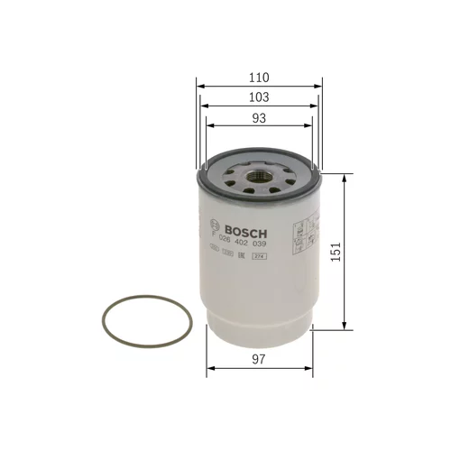 Palivový filter F 026 402 039 /BOSCH/ - obr. 4