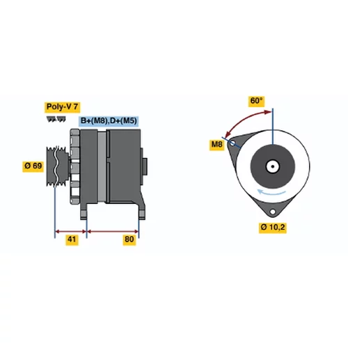 Alternátor BOSCH 0 120 468 024