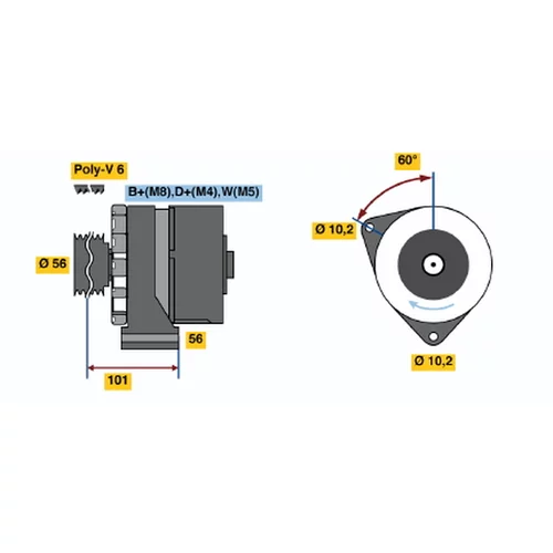 Alternátor BOSCH 0 120 469 105