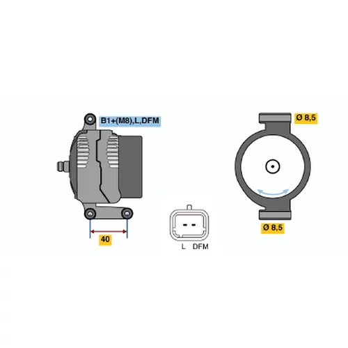 Alternátor BOSCH 0 124 325 031