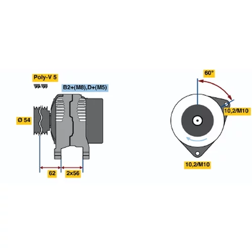 Alternátor BOSCH 0 124 415 023