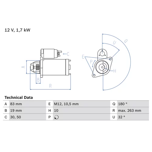 Štartér 0 986 018 210 /BOSCH/