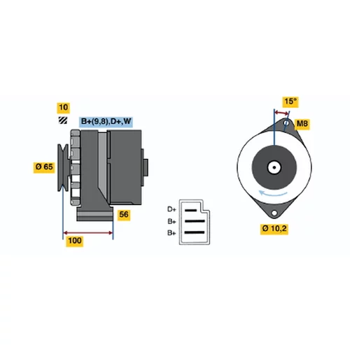 Alternátor BOSCH 0 986 034 180