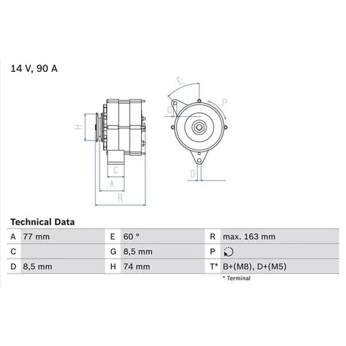 Alternátor BOSCH 0 986 035 820