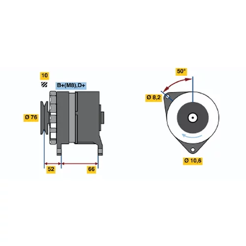 Alternátor BOSCH 0 986 036 961