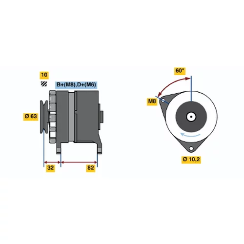 Alternátor 0 986 038 300 /BOSCH/