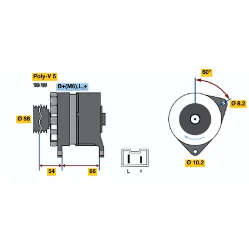 Alternátor BOSCH 0 986 040 041