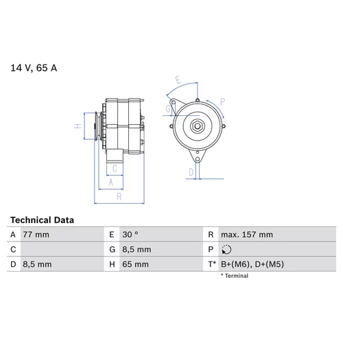 Alternátor BOSCH 0 986 041 600