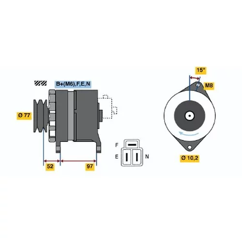 Alternátor BOSCH 0 986 042 971