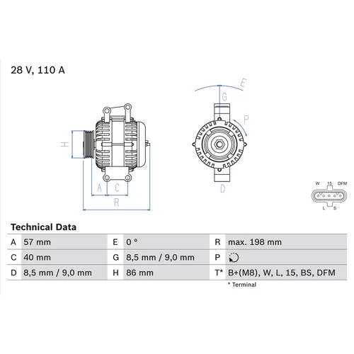 Alternátor BOSCH 0 986 049 780
