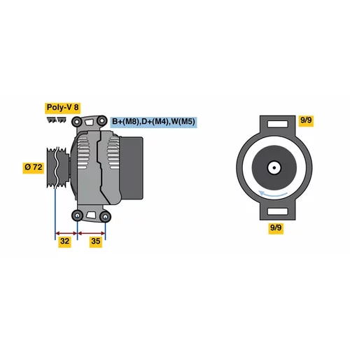 Alternátor BOSCH 0 986 080 310