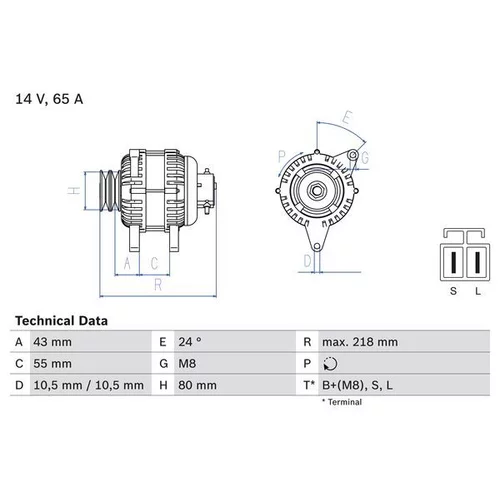 Alternátor BOSCH 0 986 081 740