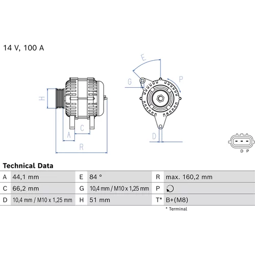 Alternátor BOSCH 0 986 084 990