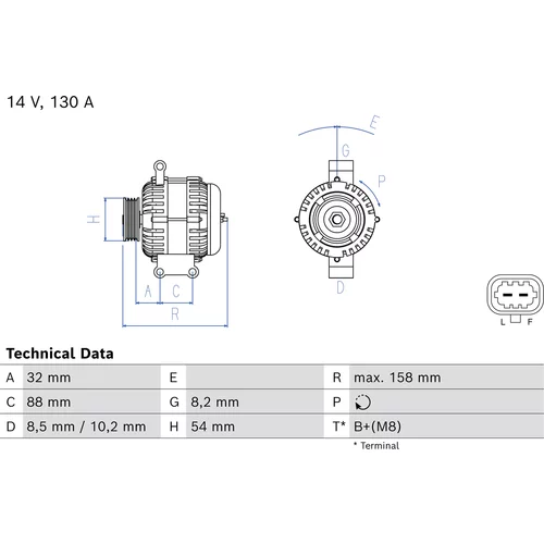 Alternátor BOSCH 0 986 085 580