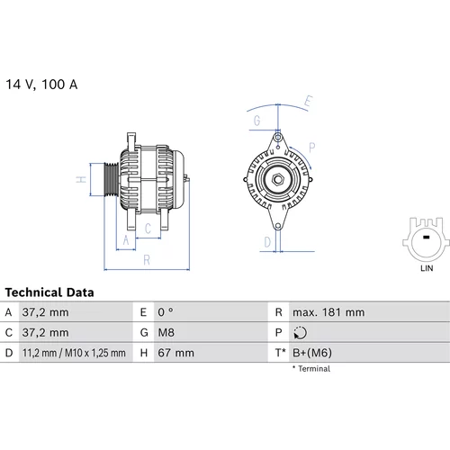 Alternátor BOSCH 0 986 086 510