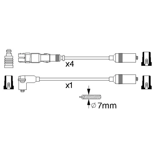 Sada zapaľovacích káblov 0 986 356 304 /BOSCH/ - obr. 4