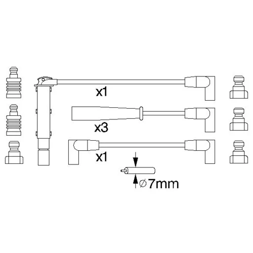 Sada zapaľovacích káblov 0 986 356 740 /BOSCH/ - obr. 4