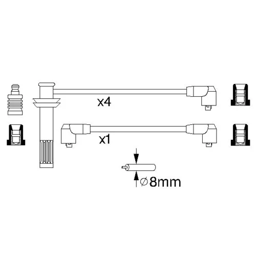 Sada zapaľovacích káblov 0 986 356 791 /BOSCH/ - obr. 4