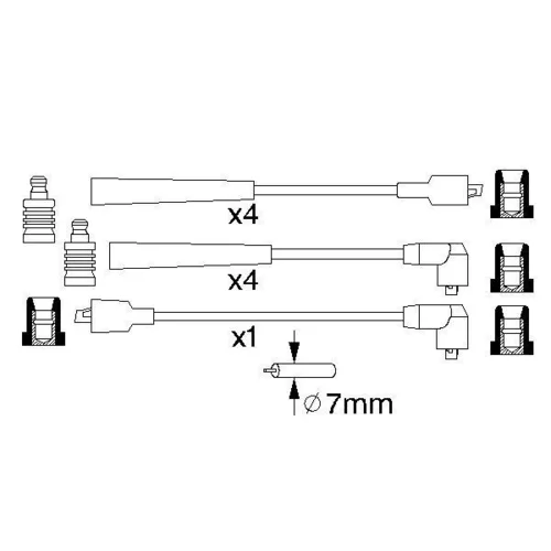 Sada zapaľovacích káblov 0 986 356 831 /BOSCH/ - obr. 4