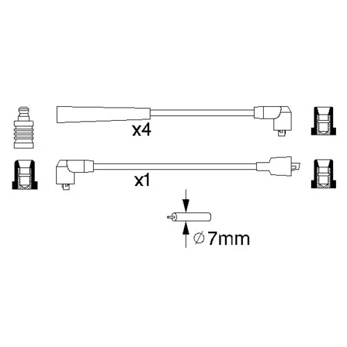 Sada zapaľovacích káblov 0 986 356 841 /BOSCH/ - obr. 4
