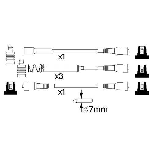 Sada zapaľovacích káblov 0 986 356 850 /BOSCH/ - obr. 4
