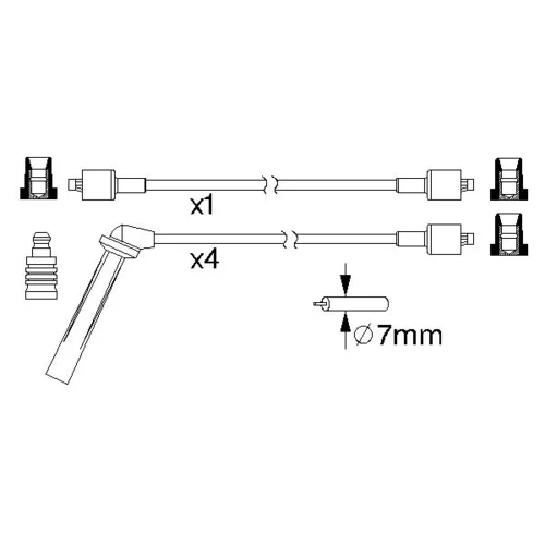 Sada zapaľovacích káblov 0 986 357 161 /BOSCH/ - obr. 4