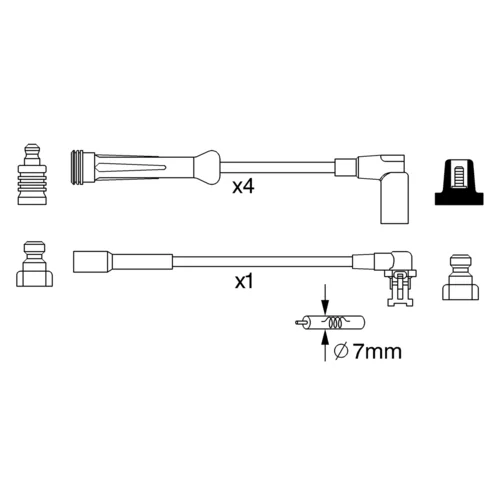 Sada zapaľovacích káblov 0 986 357 250 /BOSCH/ - obr. 4
