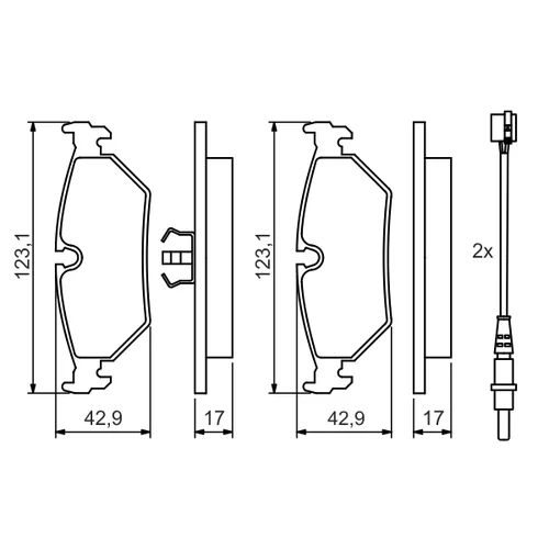 Sada brzdových platničiek kotúčovej brzdy 0 986 424 027 /BOSCH/ - obr. 4