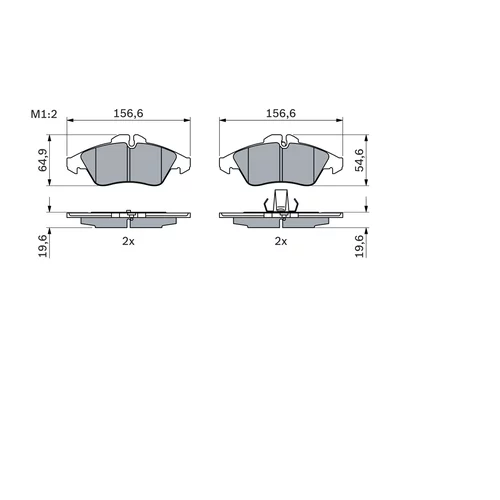 Sada brzdových platničiek kotúčovej brzdy 0 986 424 218 /BOSCH/ - obr. 4