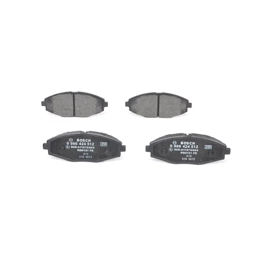 Sada brzdových platničiek kotúčovej brzdy 0 986 424 512 /BOSCH/ - obr. 2
