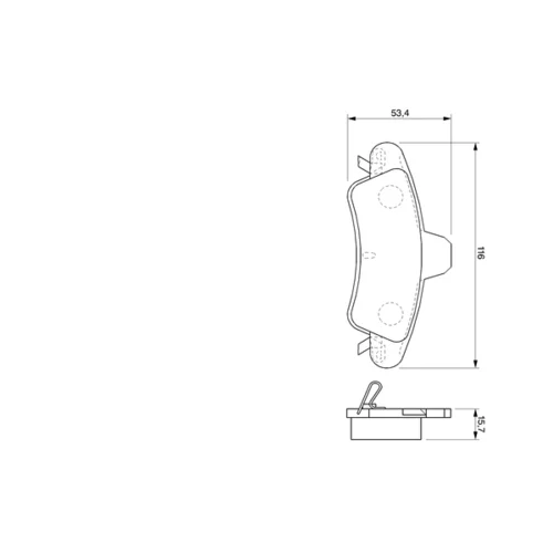 Sada brzdových platničiek kotúčovej brzdy 0 986 424 744 /BOSCH/ - obr. 4