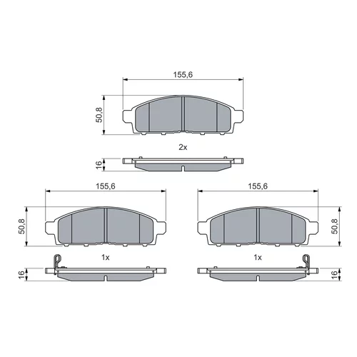 Sada brzdových platničiek kotúčovej brzdy 0 986 460 069 /BOSCH/ - obr. 4